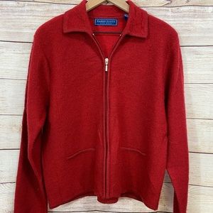 Karen Scott 100% wool sweater jacket size XL